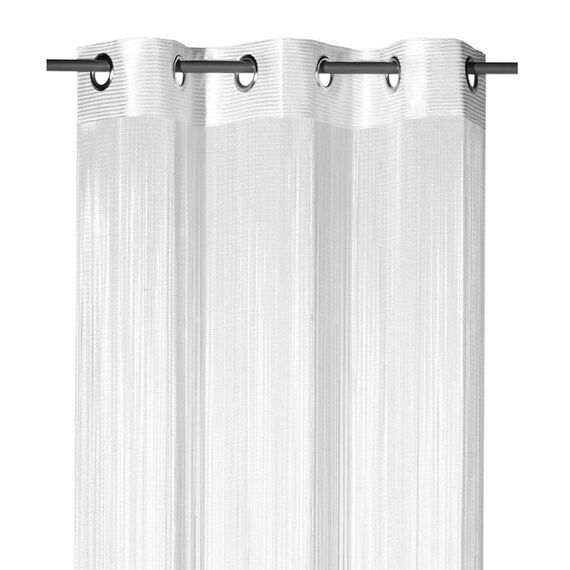 heimtexland ® Fadenstore Fadengardine Fadenvorhang Zuschneidbar Ösen Raumteiler Gardine Vorhang Insektenschutz Türvorhang Ökotex Typ123 Weiß HxB 245x148 cm