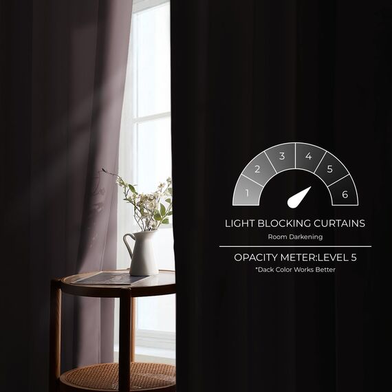 MRTREES Vorhang Blickdicht Gardinen Thermovorhang mit Ösen Verdunklungsvorhang Ösenschal Vorhänge Kurz Modern 137×117cm(H×B) Altrosa 2er Set für Hotels Büros Wohnzimmer Schlafzimmer Kinderzimmer