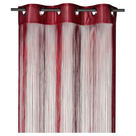 heimtexland ® Fadenstore Fadengardine Fadenvorhang Zuschneidbar Ösen Raumteiler Gardine Vorhang Insektenschutz Türvorhang Ökotex Typ123 Bordeaux Rot HxB 245x98 cm