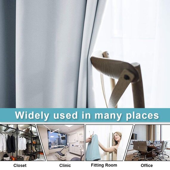 PONY DANCE Thermogardine Kälteschutz Winter Extra Breite Gardine Blickdicht Ösenschal 1er Set H 243 x B 304 cm Raumteiler Vorhang für Wohnzimmer Trennwand Schrank Vorhang, Grau-weiß