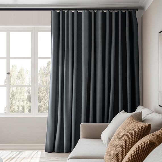 MaKefeile Raumteiler Vorhänge Total Blackout Sichtschutz Vorhang Panel Raum Wärmeisoliert Geräuschreduzierung Vorhang für Schlafzimmer Fenster Wohnzimmer Deckenschiene Vorhang B 10ft × H 8ft