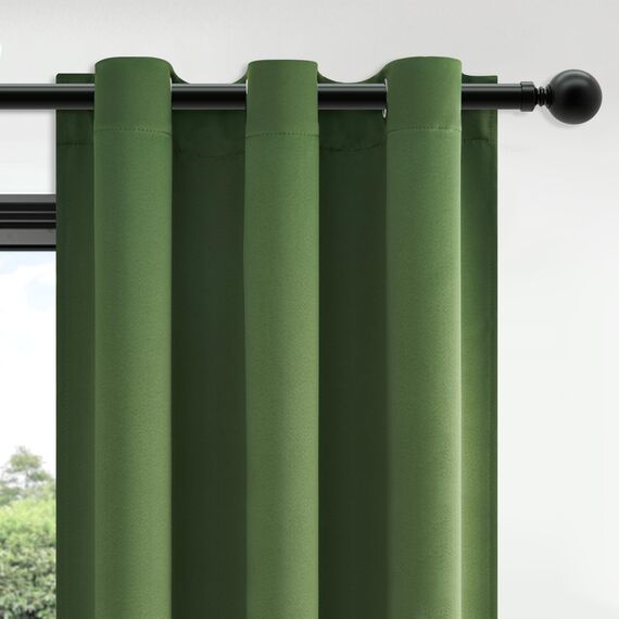 MRTREES Verdunkelungsvorhänge für Schlafzimmer, 2 Paneele, olivgrün, Thermovorhang für Wohnzimmer und Schlafzimmer, weiche Textur, Fensterbehandlungen