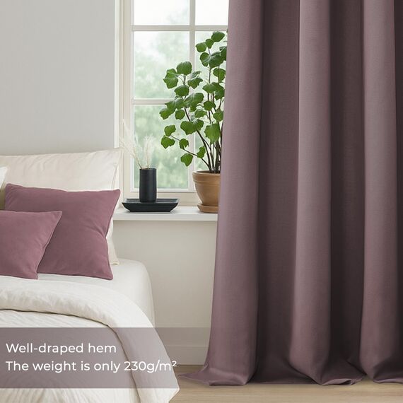 MRTREES Vorhang Blickdicht Gardinen Thermovorhang mit Ösen Verdunklungsvorhang Ösenschal Vorhänge Kurz Modern 167×117cm(H×B) Altrosa 2er Set für Hotels Büros Wohnzimmer Schlafzimmer Kinderzimmer