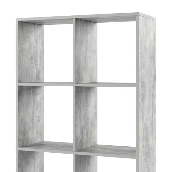 Vicco Raumteiler Scutum, Beton, 143 x 72 cm, zur Nutzung als Raumteiler oder offenes Bücherregal