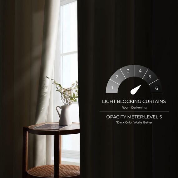 MRTREES Gardinen Blickdicht Beige mit Ösen Verdunklungsvorhänge 2er Set, 290 cm Extra Lange, 140 cm Breit, Thermovorhang Gegen Kälte für Wohnzimmer Moderne Schlafzimmer Blackout Curtain