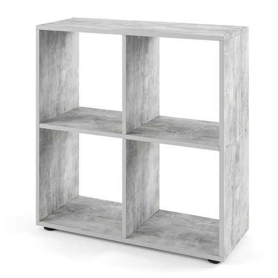 Vicco Raumteiler Tetra, Beton, 72.6 x 72 cm, zur Aufbewahrung und Präsentation von Büchern oder Dekoboxen