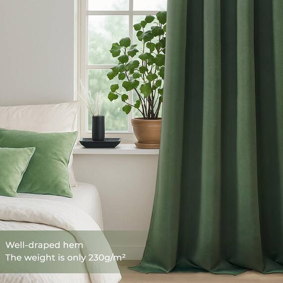 MRTREES Vorhang Blickdicht mit Ösen Thermovorhang Oliv-Grün 2er Set, Blickdichte Vorhänge 260 cm Lang 140 cm Breit, Gardinenschals für Wohnzimmer Schlafzimmer Kinderzimmer, Blackout Curtain