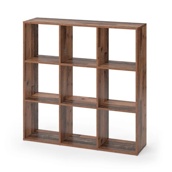 Vicco Raumteiler Nove, Antikholz, 104 x 108 cm, zur flexiblen Raumaufteilung und Aufbewahrung nutzbar