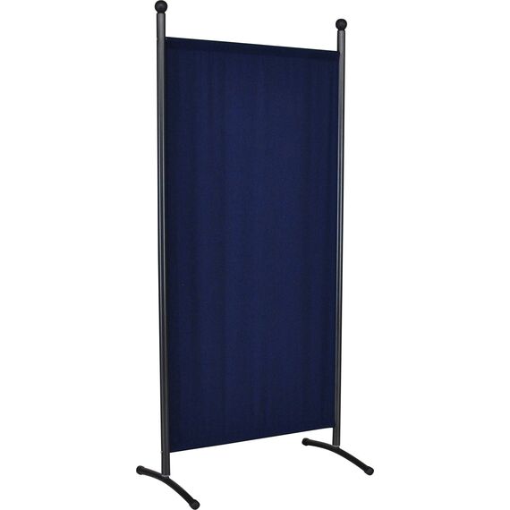 ANGERER Stellwand 178 x 82 cm, Sicht- & Sonnenschutz, Raumtrenner, Innen & Outdoor Büro Balkon/Terrasse, Schlafzimmer, Garten, Made in Germany, waschbare Bezüge, Polyacryl blau