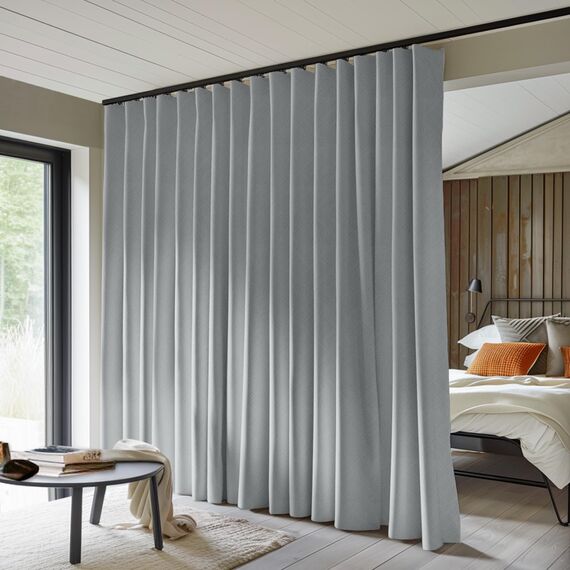 MaKefeile Raumteiler-Vorhänge, vollständig verdunkelnd, Sichtschutzvorhang, Paneel, wärmeisoliert, Geräuschreduzierung, Vorhänge für Schlafzimmer, Fenster, Wohnzimmer, Deckenschienenvorhang, B 3 m × H