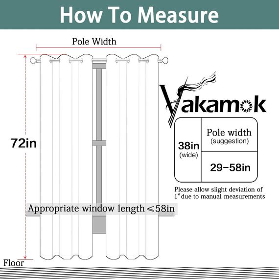Yakamok Verdunkelungsvorhänge für Schlafzimmer, wärmeisoliert, 183 cm, lichtblockierende Verdunkelungsvorhänge für Wohnzimmer, 2 Paneele, 96,5 x 183,9 cm, Anthrazitgrau