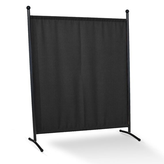 ANGERER Stellwand 178 x 178 cm, Sicht- & Sonnenschutz, Raumtrenner, Innen & Outdoor Büro Balkon/Terrasse, Schlafzimmer, Garten, Made in Germany, waschbare Bezüge, Polyacryl dunkelgrau