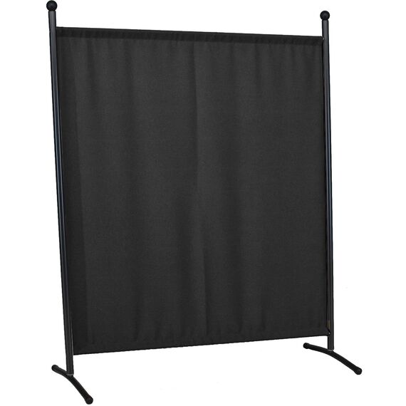 ANGERER Stellwand 178 x 178 cm, Sicht- & Sonnenschutz, Raumtrenner, Innen & Outdoor Büro Balkon/Terrasse, Schlafzimmer, Garten, Made in Germany, waschbare Bezüge, Polyacryl dunkelgrau
