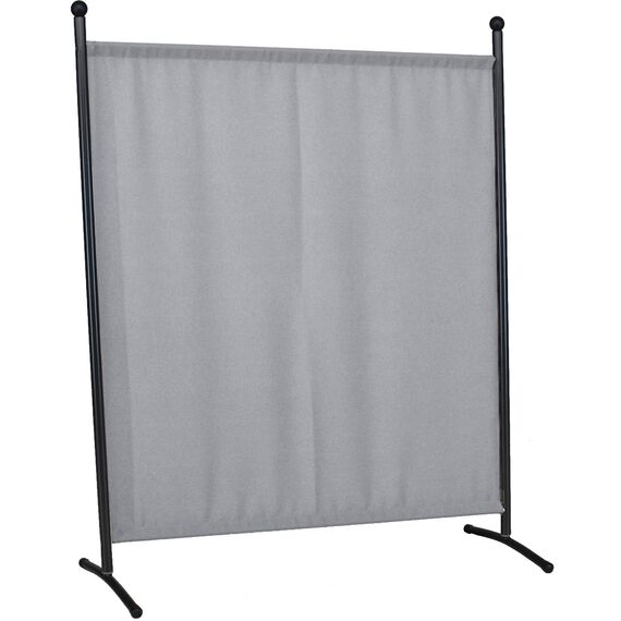 ANGERER Stellwand 178 x 178 cm, Sicht- & Sonnenschutz, Raumtrenner, Innen & Outdoor Büro Balkon/Terrasse, Schlafzimmer, Garten, Made in Germany, waschbare Bezüge, Polyacryl hellgrau