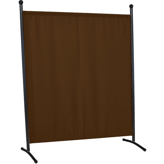 ANGERER Stellwand 178 x 178 cm, Sicht- & Sonnenschutz, Raumtrenner, Innen & Outdoor Büro Balkon/Terrasse, Schlafzimmer, Garten, Made in Germany, waschbare Bezüge, Polyacryl braun