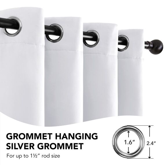 Deconovo Thermovorhang Kälteschutz, Gardinen mit Ösen gegen Kälte, Wärmeisolierend Vorhang Verdunkelung Wohnzimmer, 242x132cm(HöhexBreite), Silber Grau, 1 Stück