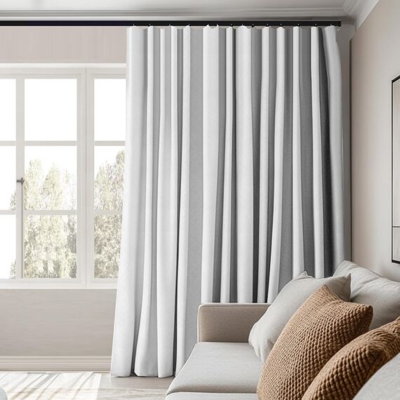 MaKefeile Raumteiler-Vorhänge, vollständig verdunkelnd, Sichtschutzvorhang, Paneel, wärmeisoliert, Geräuschreduzierung, Vorhänge für Schlafzimmer, Fenster, Wohnzimmer, Deckenschienenvorhang, B 3 m × H