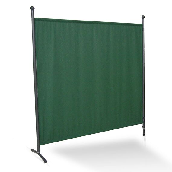 ANGERER Stellwand 178 x 178 cm, Sicht- & Sonnenschutz, Raumtrenner, Innen & Outdoor Büro Balkon/Terrasse, Schlafzimmer, Garten, Made in Germany, waschbare Bezüge, Polyacryl grün