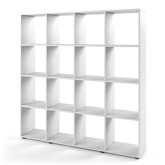 Vicco Raumteiler Karree, Weiß, 138.5 x 142.5 cm, zur flexiblen Raumaufteilung und übersichtlichen Aufbewahrung