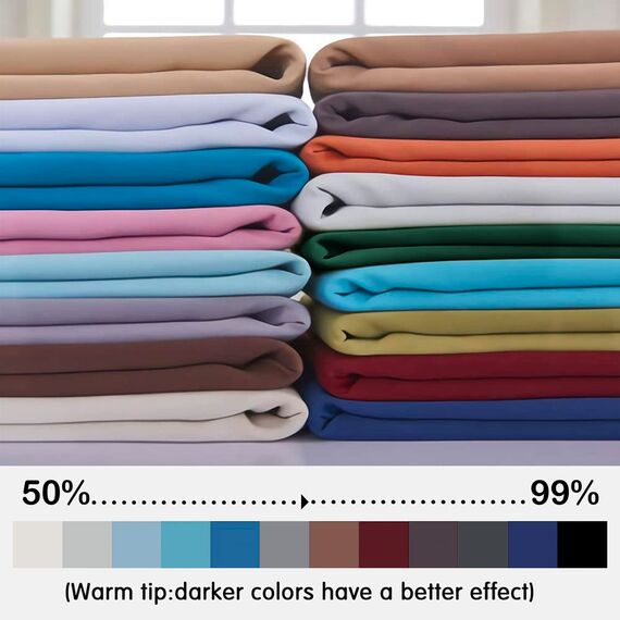 Yakamok Verdunkelungsvorhänge, wärmeisoliert, Fensterpaneele, solide Ösen, für Schlafzimmer/Wohnzimmer (52 x 72 L, grauweiß, 2 Paneele)