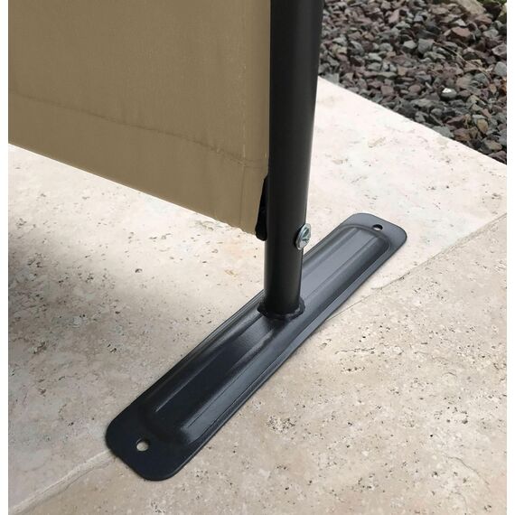 QUICK STAR Paravent 6 Teilig 340x165cm Beige - Garten & Balkon Sichtschutz Stellwand Innen & Außen - Raumteiler Trennwand Faltbar Blickdicht & Wetterfest