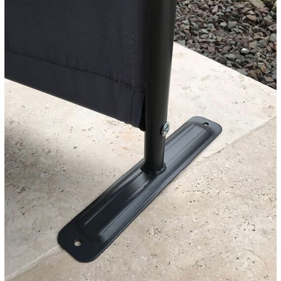 QUICK STAR Paravent 6 Teilig 340x165cm Stoff Raumteiler Trennwand Balkon Sichtschutz Stellwand Faltbar Grau