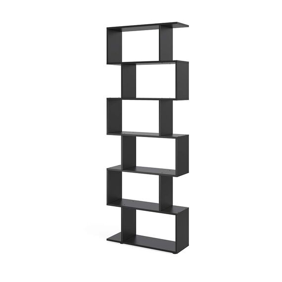 Vicco Raumteiler Levio, Schwarz, 70 x 192.2 cm, zur flexiblen Raumaufteilung in Z-Form beidseitig stellbar