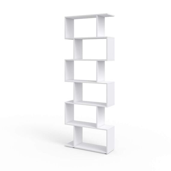 Vicco Raumteiler Levio, Weiß, 70 x 192.2 cm, zur flexiblen Raumaufteilung in Z-Form beidseitig stellbar