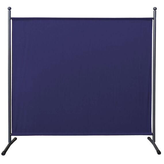 QUICK STAR Paravent Outdoor Wetterfest 180 x 178 cm Blau | Raumteiler Stellwand Innen | Garten & Balkon Sichtschutz Blickdicht