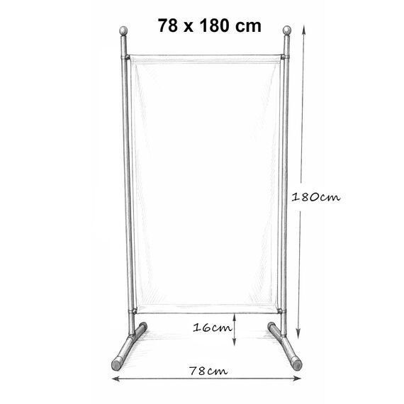 QUICK STAR Paravent Outdoor Wetterfest 180 x 78 cm Weiß | Raumteiler Stellwand Innen | Garten & Balkon Sichtschutz Blickdicht