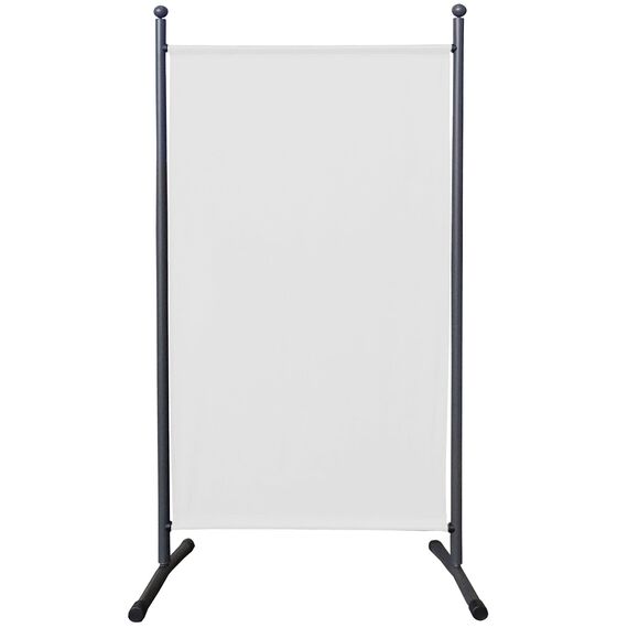 QUICK STAR Paravent Outdoor Wetterfest 180 x 78 cm Weiß | Raumteiler Stellwand Innen | Garten & Balkon Sichtschutz Blickdicht