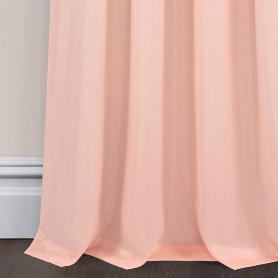 Lush Decor Night Sky 100% Verdunkelung gefütterter Fenstervorhang für Wohnzimmer, Schlafzimmer, Esszimmer (Einzelvorhang), 106,7 cm B x 213,3 cm L, Grau & Blush