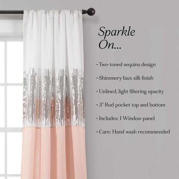 Lush Decor Night Sky Fenstervorhang, 213,4 x 106,7 cm, Weiß/Rouge