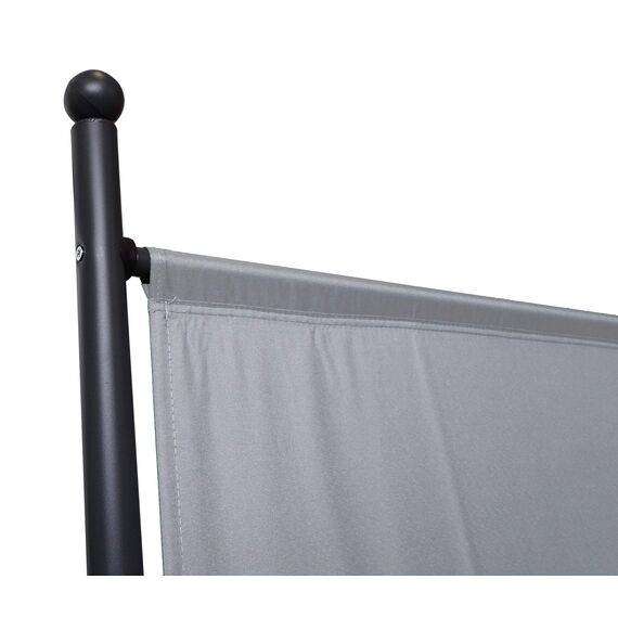QUICK STAR Paravent Outdoor Wetterfest 180 x 78 cm Weiß | Raumteiler Stellwand Innen | Garten & Balkon Sichtschutz Blickdicht
