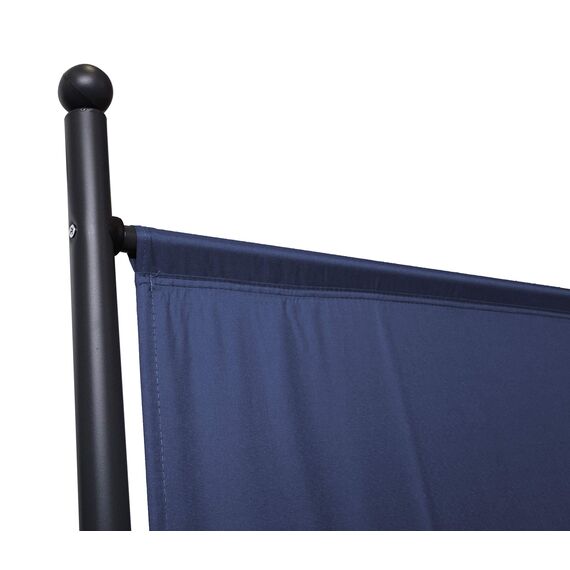 QUICK STAR Paravent Outdoor Wetterfest 180 x 178 cm Blau | Raumteiler Stellwand Innen | Garten & Balkon Sichtschutz Blickdicht