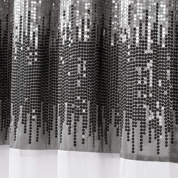 Lush Decor Night Sky Window Curtain Single Panel Fenstervorhang, Motiv: Nachthimmel, 1 Stück, Polyester, Schwarz und Weiß, 42" W x 84" L (Pack of 1)