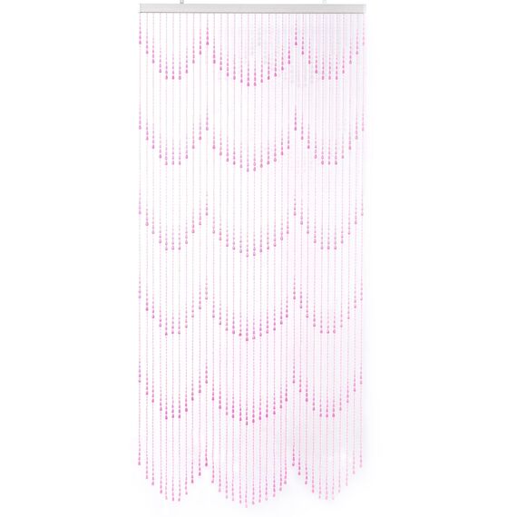 Vorhang für Tür, Fadenvorhang, Wandpaneel, Fenster, Raumteiler, Jalousie für Hochzeit, Café, Restaurant, Dekoration, 90 x 180 cm, Rosa, schillernd, 34 Stränge