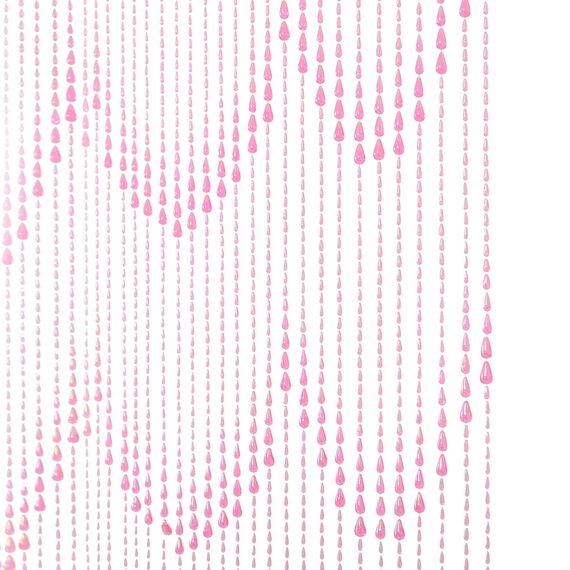Vorhang für Tür, Fadenvorhang, Wandpaneel, Fenster, Raumteiler, Jalousie für Hochzeit, Café, Restaurant, Dekoration, 90 x 180 cm, Rosa, schillernd, 34 Stränge