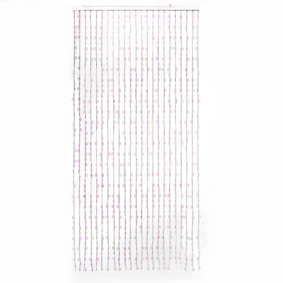 FlavorThings Perlenvorhang mit rosa-schillernden Blasen aus Kunstkristall-Acryl, Vorhang für Türen, als Raumteiler, für Schrank, als Dekoration für Party, Hochzeit, Kinderzimmer, 91,5 x183 cm