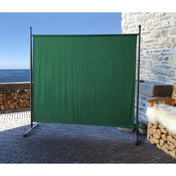 QUICK STAR Paravent Outdoor Wetterfest 180 x 178 cm Grün | Raumteiler Stellwand Innen | Garten & Balkon Sichtschutz Blickdicht