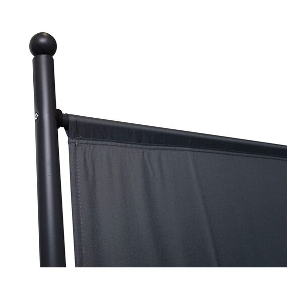 QUICK STAR Paravent Outdoor Wetterfest 180 x 78 cm Grau | Raumteiler Stellwand Innen | Garten & Balkon Sichtschutz Blickdicht