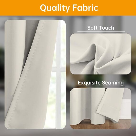 Raumteiler Vorhänge Flexible Deckenschienen Set Vorhangschiene Deckenhalterung Verdunkelungsvorhang für Wohnzimmer Schlafzimmer Deckenvorhangstange Sichtschutz Trennwände Paneele B100xH84 Beige Drape