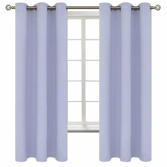 BGment Raumverdunkelungsvorhänge 160 cm lang – Ösen wärmeisolierte Vorhänge für Schlafzimmer, 2 Paneele, 107 x 160 cm, Lavander