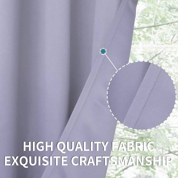 BGment Raumverdunkelungsvorhänge 160 cm lang – Ösen wärmeisolierte Vorhänge für Schlafzimmer, 2 Paneele, 107 x 160 cm, Lavander