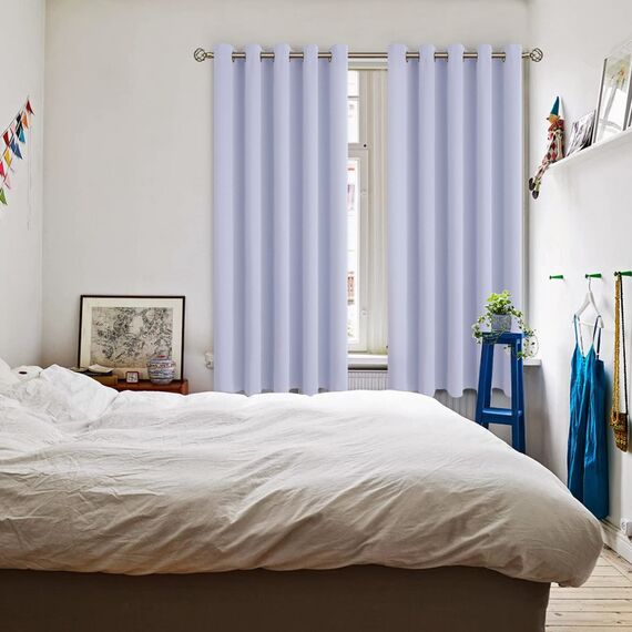 BGment Verdunkelungsvorhänge, Thermoisolierung, Raumverdunkelung, Schlafzimmer und Wohnzimmer, 2er-Set Paneele (178,8 x 160,9 cm, Lavendel)