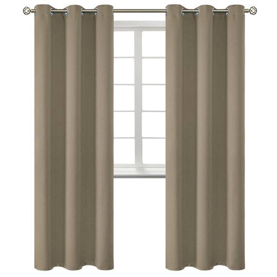 BGment Raumverdunkelungsvorhänge, 213 cm lang, mit Ösen, wärmeisoliert, Fensterbehandlungsvorhänge für Schlafzimmer, 2 Paneele, 96,5 x 213,3 cm, Kakao