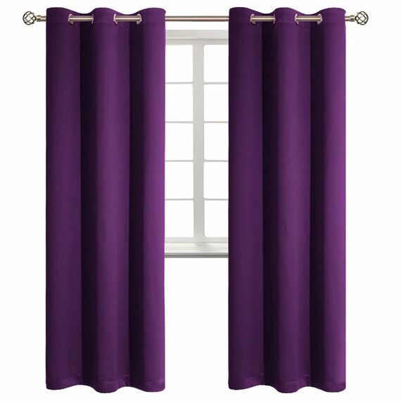 BGment Verdunkelungsvorhänge – Thermoisolierter Raumverdunkelungsvorhang für Schlafzimmer und Wohnzimmer, Set mit 2 Paneelen (106,7 x 213,3 cm, Königsviolett)