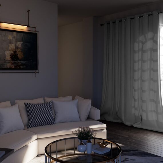 BGment Raumverdunkelungsvorhänge 213 cm lang – Ösen wärmeisolierte Vorhänge Fensterbehandlungsvorhänge für Schlafzimmer, 2 Paneele, 132 x 213 cm, reinweiß