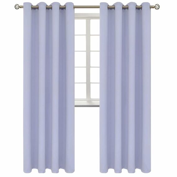 BGment Raumverdunkelungsvorhänge 244 cm lang – Ösen wärmeisolierte Vorhänge für Schlafzimmer, 2 Paneele, 132 x 244 cm, Lavander