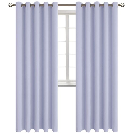BGment Verdunkelungsvorhänge, Thermoisolierung, Raumverdunkelung, Schlafzimmer und Wohnzimmer, 2er-Set Paneele (178,8 x 213,3 cm, Lavendel)